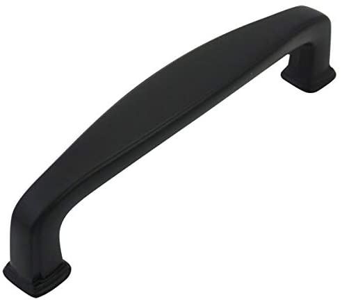 Photo 1 of 10 Pack - Cosmas 4390FB Flat Black Modern Cabinet Hardware Handle Pull - 3-1/2" Inch (89mm) Hole Centers