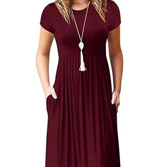 Photo 1 of Maxi dress-maroon/burgundy