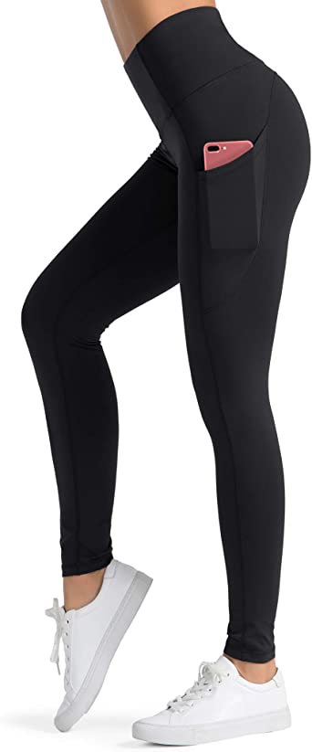 Photo 1 of Dragon Fit High Waist Yoga Leggings with 3 Pockets,Tummy Control Workout Running 4 Way Stretch Yoga Pants (L)