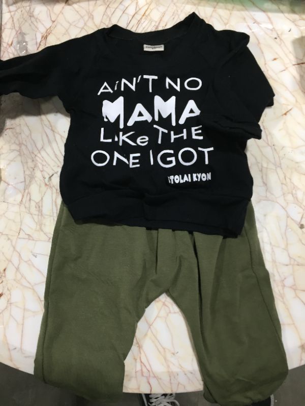 Photo 2 of Baby Boy "Ain't No Mama Like The One I Got" T Shirt & Pants (6 mo)