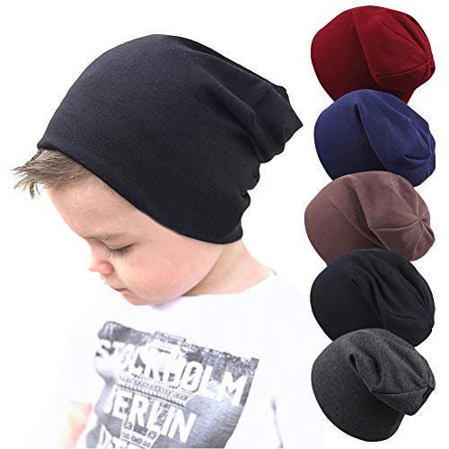 Photo 1 of Guozyun Baby Hat Baby Boy's Beanie Hats Cotton Skull Caps for Baby Toddlers Kids Little Boys 6-60 Months (6-60 Months, 5 - Color)