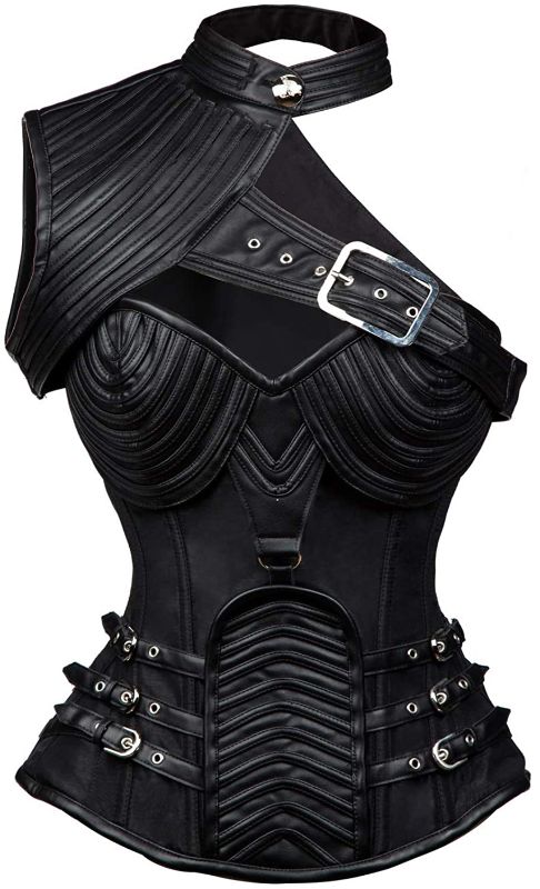 Photo 1 of Charmian Women's Steampunk Gothic Heavy Strong Steel Boned Corset with Zipper