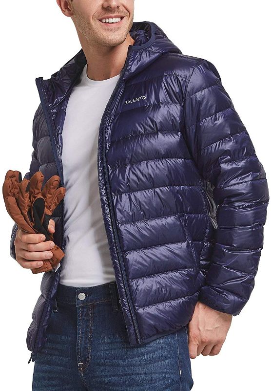 Photo 1 of BALEAF Men's Lightweight Packable Hooded Down Jacket Outdoor Windproof Coat