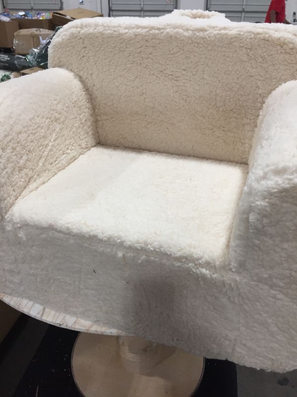 Photo 2 of Delta Children Cozee Sherpa Chair, Cream