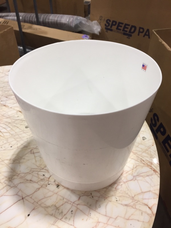 Photo 2 of Novelty Full Depth Round Cylinder Pot, White, 10-Inch