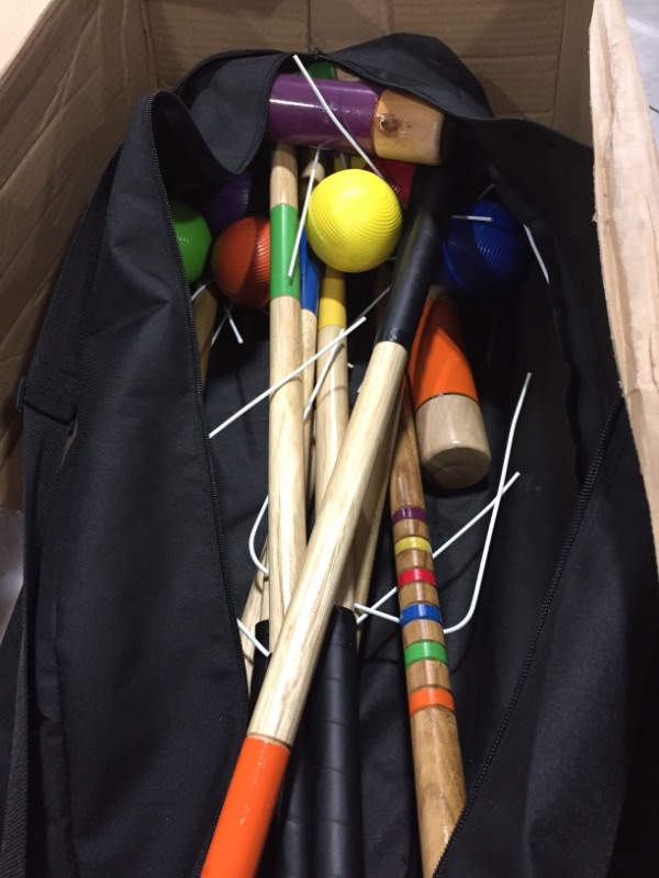 Photo 2 of Amazon Basics Croquet Set with Carrying Case, 6-Player Set
