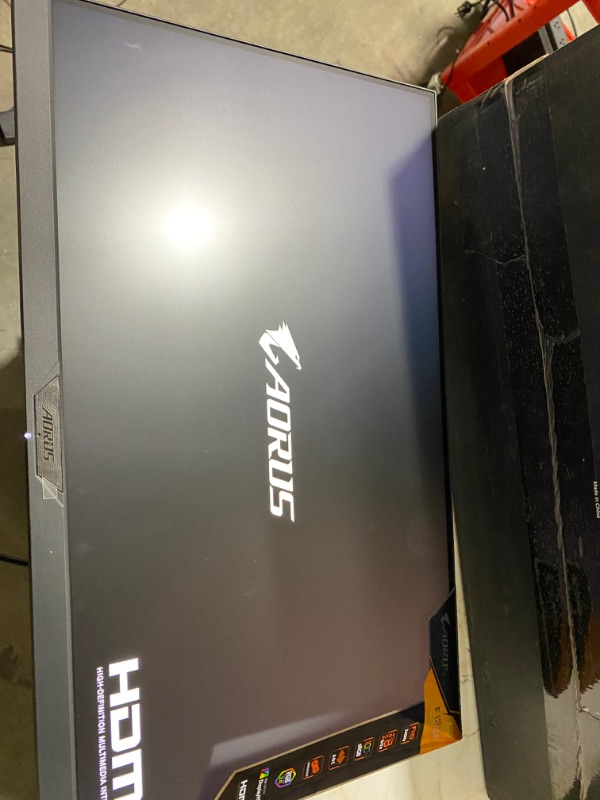 Photo 2 of AORUS FI25F 25" 240Hz 1080P G-Sync Compatible AUO Gaming Monitor, Exclusive Built-in ANC, 1920 X1080 Display, 0.4 ms Response Time, HDR, 100% sRGB, 1x Display Port 1.2, 2X HDMI 2.0, 2X USB 3.0