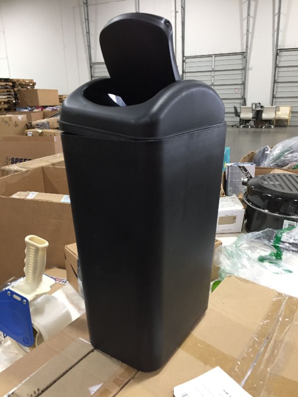 Photo 1 of 14 Inch Mini Black Trash Can