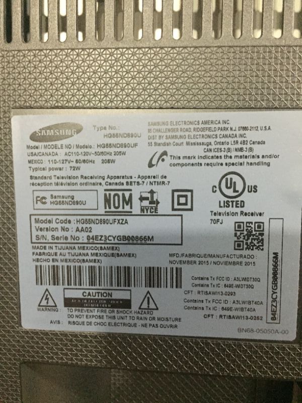 Photo 5 of Samsung 55 4K UHD Hospitality TV HG55ND890UF