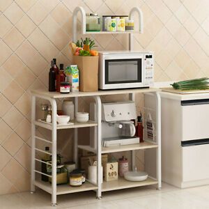 Photo 1 of 3-Tier Kitchen Baker's Rack Utility Shelf Microwave Stand with Storage and Drawer Storage Cart