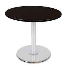 Photo 1 of 36" Round Platter Base Table- Black Chrome Base