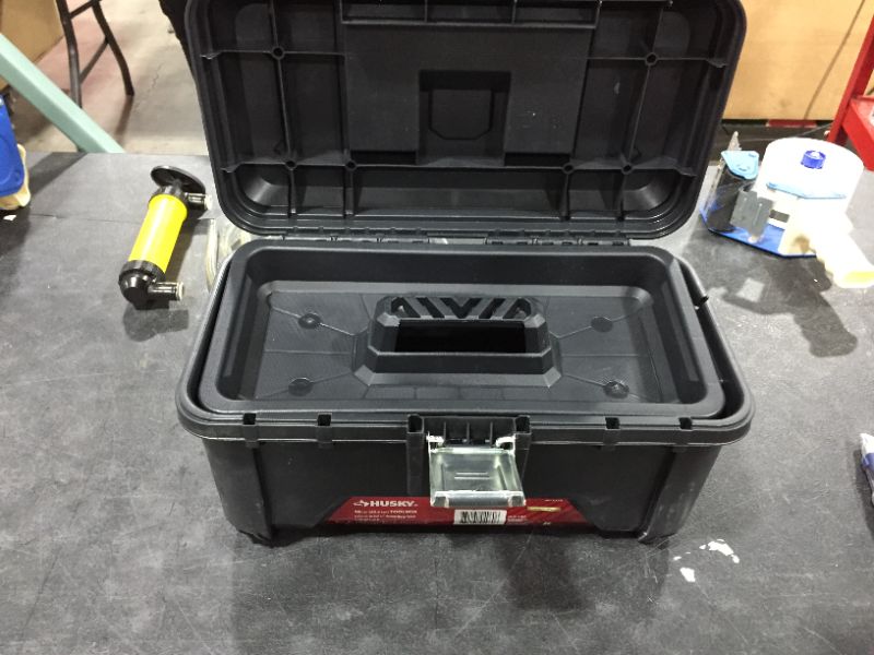 Photo 3 of 16 in. Plastic Portable Tool Box with Metal Latch
