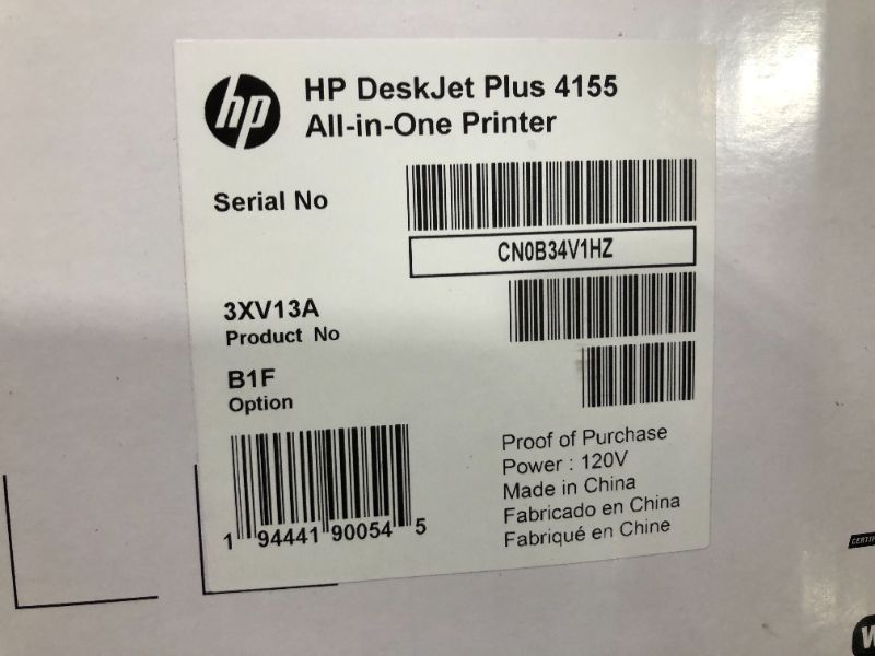 Photo 3 of HP DeskJet Plus 4155 All-in-One - multifunction printer - color