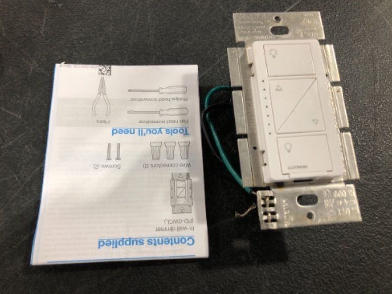 Photo 2 of Lutron PD-6WCL-WH - Caseta Wireless In-Wall Dimmer White