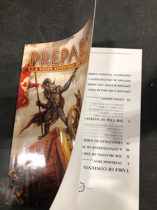 Photo 2 of Prepared: A Dozen Adventures for 5th Edition (Volume 1) BOOK PRINTED UPSIDE DOWN