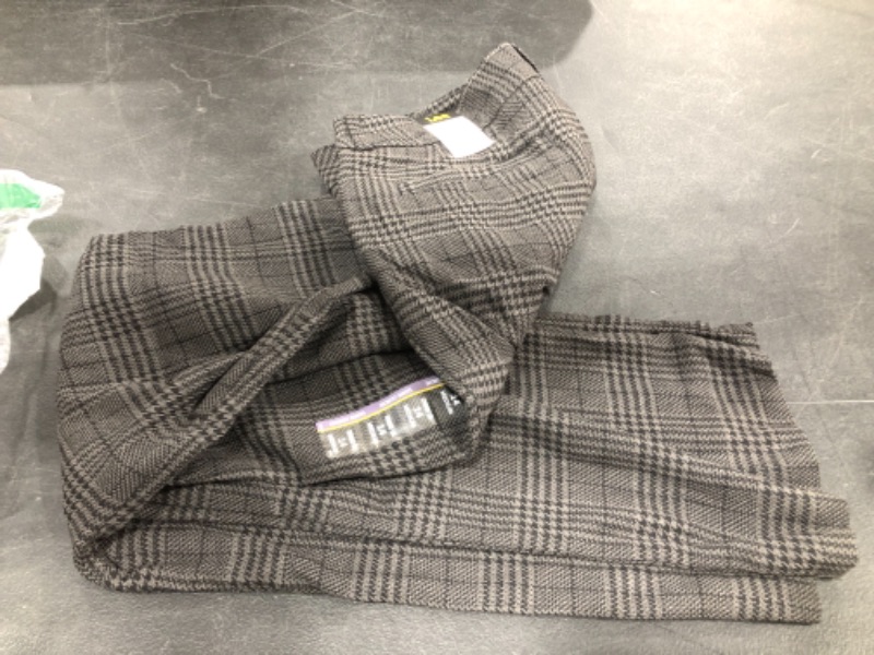 Photo 2 of SECRETLY SHAPES STRAIGHT LEG PANT:BLACK/GREY PLAID, SIZE 14 MEDIUM