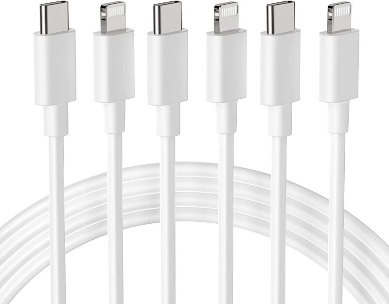 Photo 1 of iPhone USB C to Lightning Cable MFi Certified, Elktry 3 Pack 6ft iPhone 12 Charging Cable Durable iPhone Fast Charger Cord Compatible with iPhone 12 Pro Max/11 Pro Max/XS MAX/XR/X/8 Plus/SE iPad Pro
