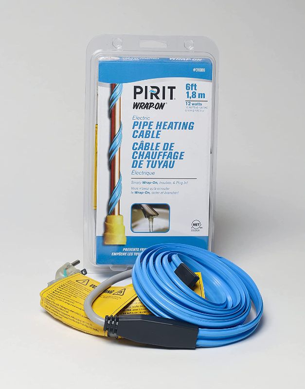 Photo 1 of Wrap-On Pipe Heating Cable - 6-Feet, 120 Volt, Built-in Thermostat, Low Wattage - 31006
