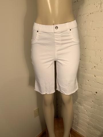 Photo 1 of HUE ULTRA SOFT DENIM BERMUDA SHORTS WHITE, MEDIUM