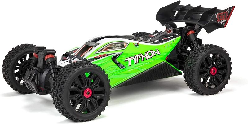 Photo 1 of ARRMA 1/10 Typhon 4X4 V3 MEGA 550 Brushed Buggy RC Truck RTR (Transmitter, Receiver, NiMH Battery and Charger Included), Green, ARA4206V3
