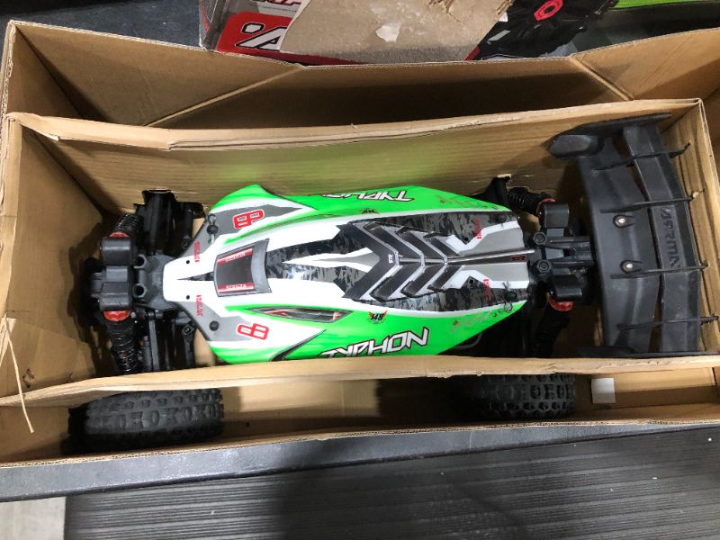 Photo 2 of ARRMA 1/10 Typhon 4X4 V3 MEGA 550 Brushed Buggy RC Truck RTR (Transmitter, Receiver, NiMH Battery and Charger Included), Green, ARA4206V3
