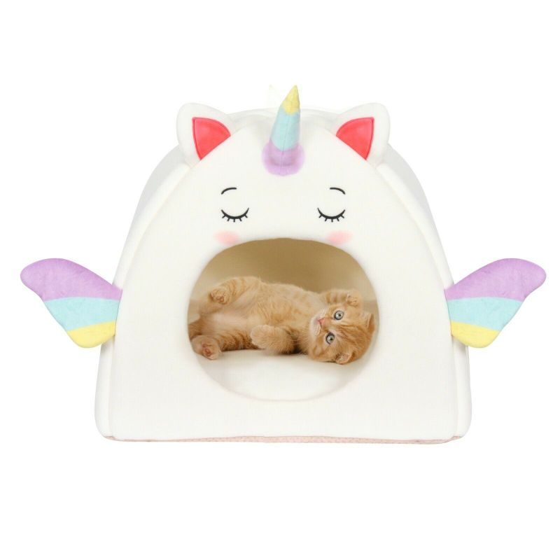 Photo 1 of All Fur You Unicorn Cat Cave Cat House for indoors dome bed igloo Soft and Warm