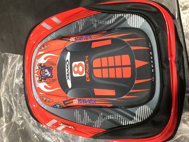 Photo 1 of crazy 8 dragon race car backpack