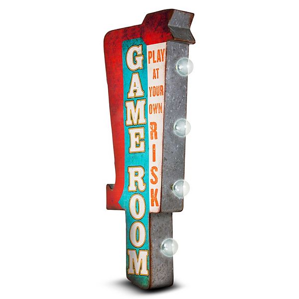 Photo 1 of Game Room Vintage LED Marquee Wall Sign
