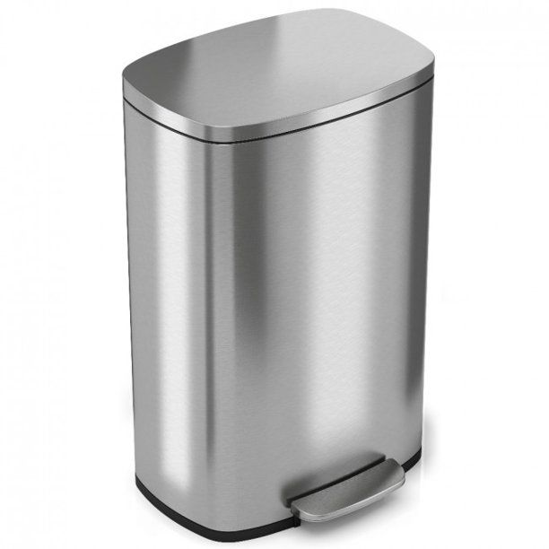 Photo 1 of 50 Liter SoftStep Stainless Steel Kitchen Trash Can
