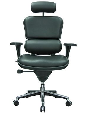 Photo 1 of Eurotech Black Leather Ergohuman Luxury Ergonomic Office Chair LE9ERG
