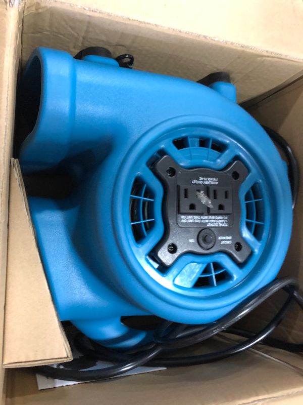 Photo 2 of XPOWER(TM) XPOWER P-230AT 1/4 HP 925 CFM 3-Speed Mini Air Mover/Floor Dryer/Utility Blower Fan with Timer and Power