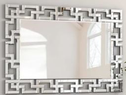 Photo 1 of 39 in. x 28 in. Rectangle Frameless Beveled Glass Decoration Mirror
