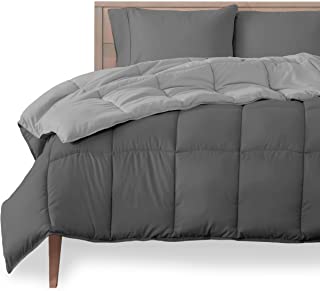 Photo 1 of Bare Home Twin/Twin Extra Long Comforter - Reversible Colors - Goose Down Alternative - Ultra-Soft - Premium 1800 Series - All Season Warmth - Bedding Comforter (Twin/Twin XL, Grey/Light Grey)
