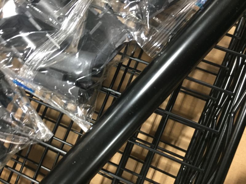 Photo 1 of AmazonCommercial Heavy-Duty 3-Tier Utility Cart, NSF Certified, 35" W x 18" D x 34.5" H, Black
