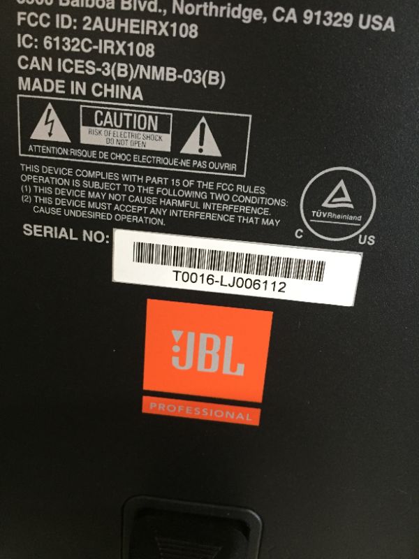 Photo 7 of JBL Professional IRX Series Powered Portable Speaker with Bluetooth, 8-Inch