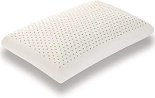 Photo 1 of LUCID Talalay Latex Foam Mid-Loft-Medium Plush Feel-Removable Cotton Cover Pillow, Queen, White