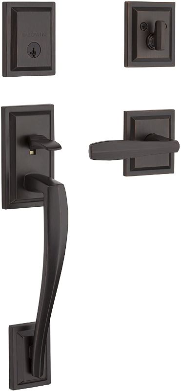 Photo 1 of Baldwin 180TPHXTOL-SLB Torrey Pines Sectional Keyed Entry Single Cylinder Door Handleset - Venetian Bronze