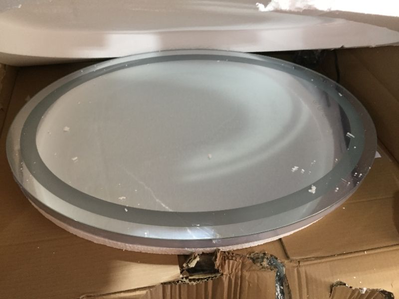 Photo 1 of DIDIDADA Oval LED Bathroom Vanity Mirror for Bathroom 32 x 24 Wall Mounted Lighted Mirrors with 3 Color Lights Dimmable Oval Wall Bathroom LED Mirror Anti Fog Hotel Smart Oval Makeup Light Mirrors
