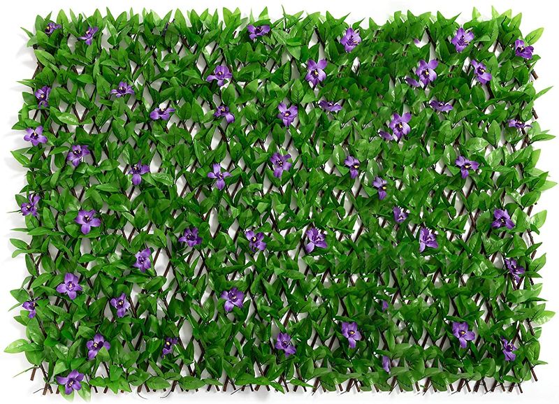 Photo 1 of DOEWORKS Expandable Fence Privacy Screen for Balcony Patio Outdoor, Faux Ivy Fencing Panel for Backdrop Garden Backyard Home Decorations - 4PACK
