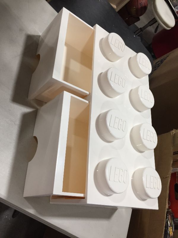 Photo 1 of LEGO Storage Brick 8 (2 Drawers) - White