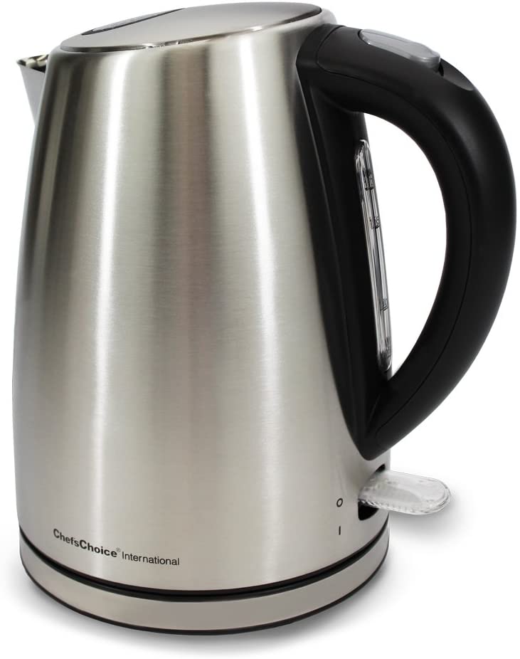 Photo 1 of Chef’sChoice 681 Cordless Electric Kettle Handsomely Crafted in Brushed Stainless Steel Includes Concealed Heating Element Boil Dry Protection and Auto Shut Off, 1.7-Liter, Silver
