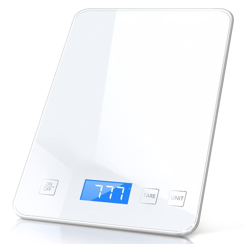 Photo 1 of 22lb Digital Food Scale, 1g/0.1oz Accuracy, Easy to use on Cooking Baking, Making Drinks, Tempered Glass, Weight Grams and Ounces Digital Kitchen Scale and Coffee Scale