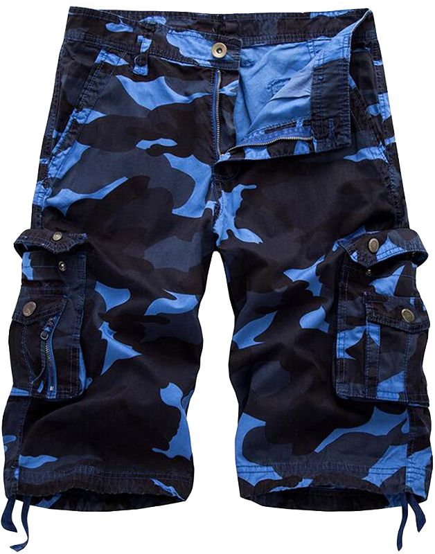 Photo 1 of AOYOG Mens Camo Cargo Shorts Relaxed Fit Multi-Pocket Outdoor Camouflage Cargo Shorts Cotton
---size 34w