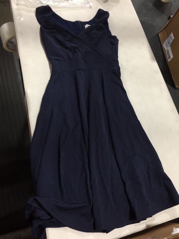 Photo 1 of Grace Karin Women V-Neck Dress with Belt Sleeveless U-Back Flared A-Line Cotton Dress