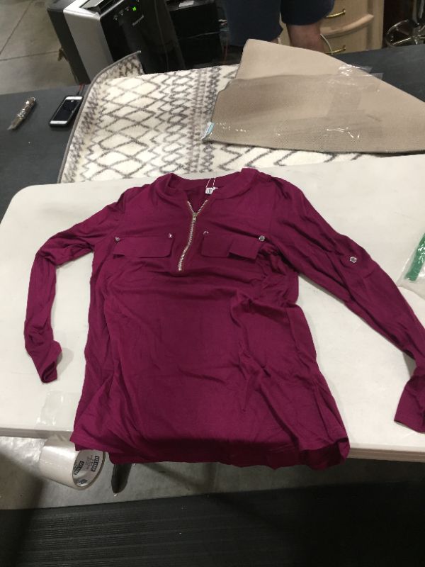 Photo 1 of womens long sleeve --- color plum --- size medium