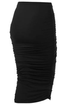 Photo 1 of Doublju Womens Slim Fit Ruched Long Pencil Skirt with Plus Size---2xl
