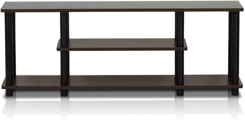 Photo 1 of Furinno TurnNTube 3Tier Entertainment TV Stands Dark BrownBlack