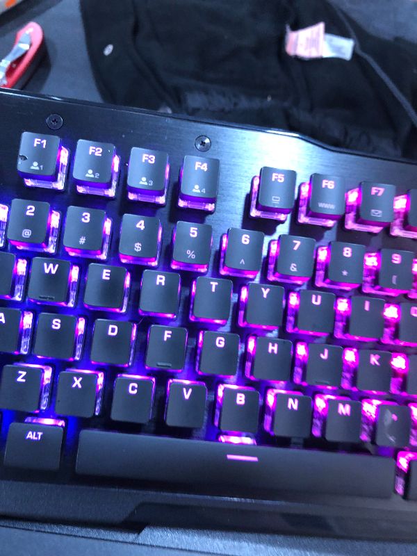 Photo 4 of Vulcan Pro Full-size PC Gaming Keyboard with Linear Optical Titan Switch, RGB Lighting, Aluminum Top Plate and Palm Rest