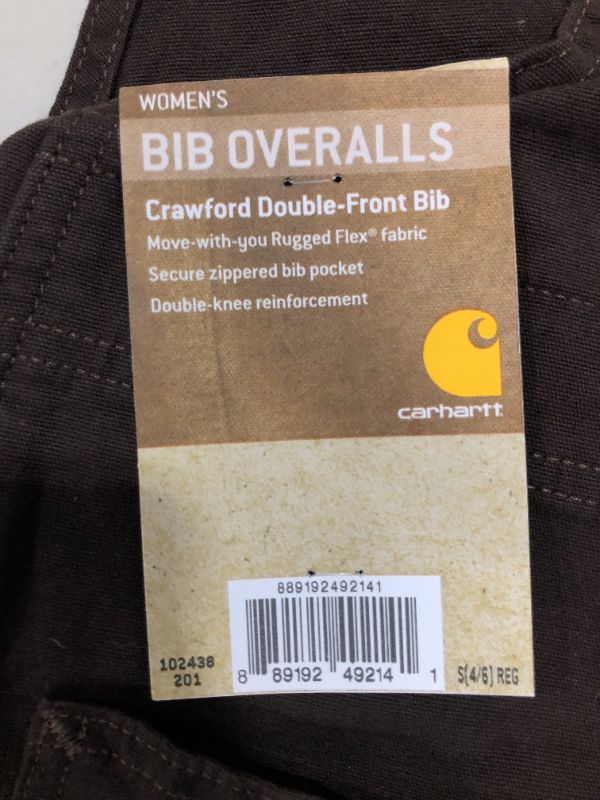 Photo 3 of Carhartt Women's Crawford Double Front Bib Overalls small 4-6
