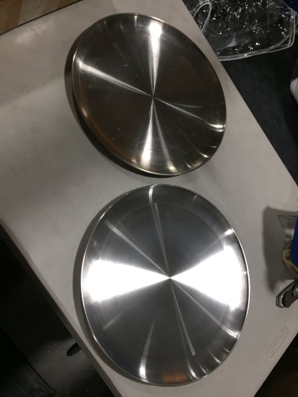 Photo 1 of 13 inch silver plates 2 pack